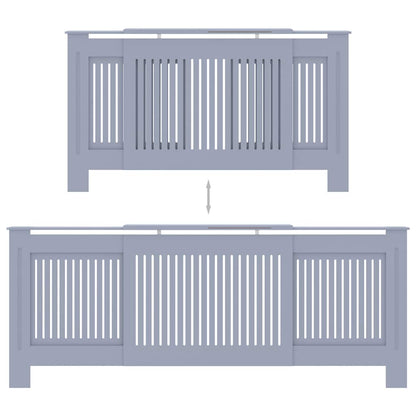 MDF Radiator Cover Grey 205 cm