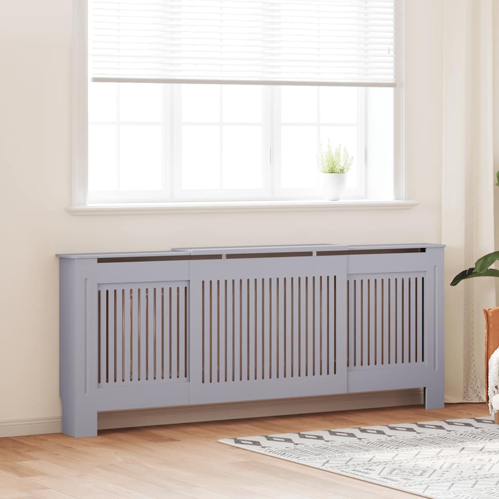 MDF Radiator Cover Grey 205 cm