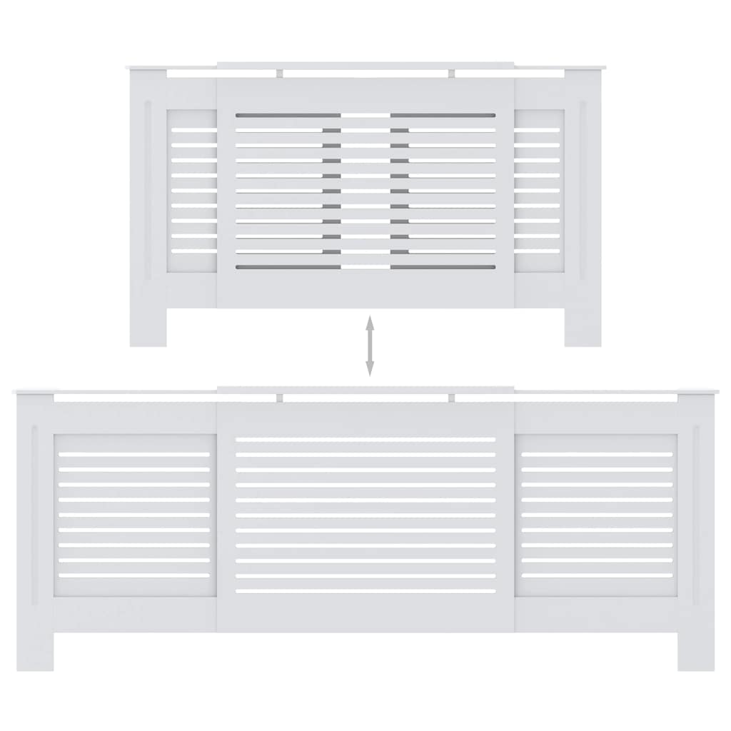 MDF Radiator Cover White 205 cm