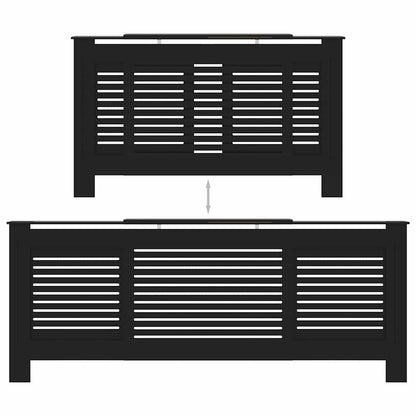 MDF Radiator Cover Black 205 cm