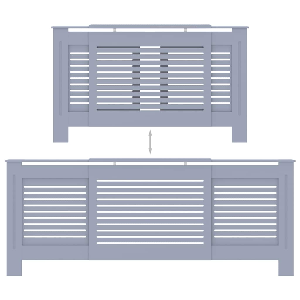 MDF Radiator Cover Grey 205 cm