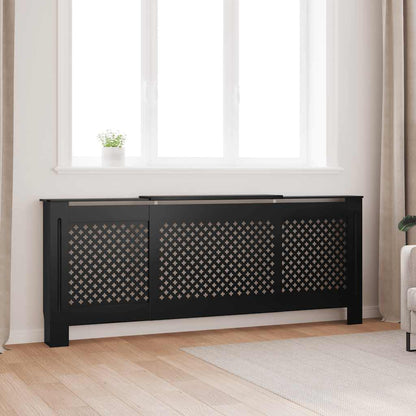 MDF Radiator Cover Black 205 cm