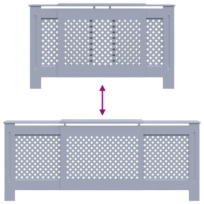 MDF Radiator Cover Grey 205 cm