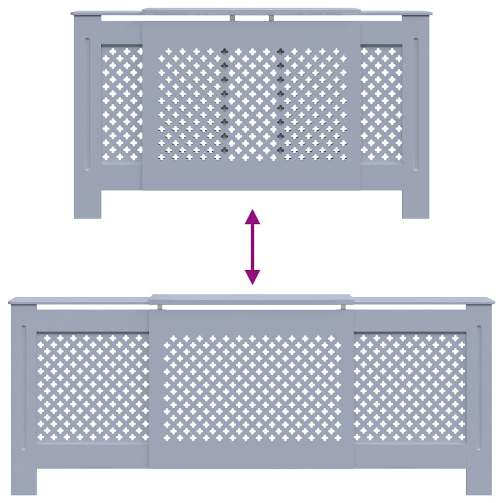 MDF Radiator Cover Grey 205 cm