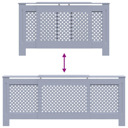 MDF Radiator Cover Grey 205 cm