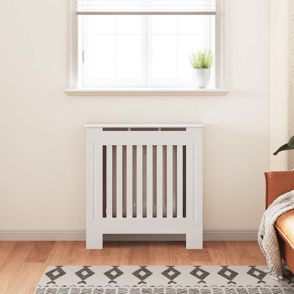Engineered Wood Radiator Cover White 78 cm
