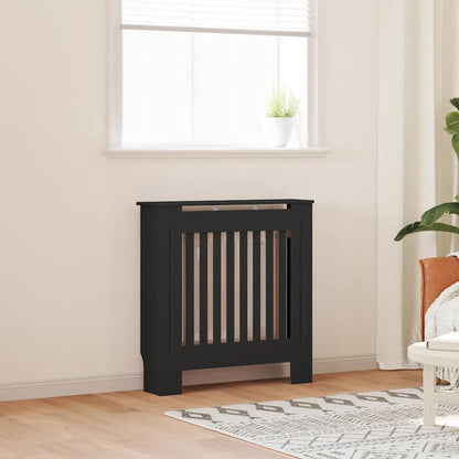Engineered Wood Radiator Cover Black 78 cm