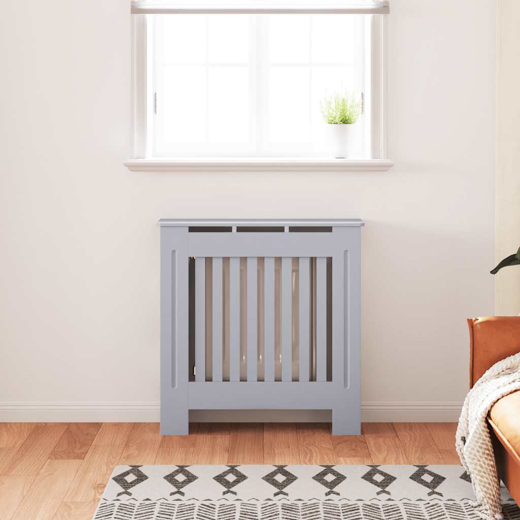 Engineered Wood Radiator Cover Grey 78 cm