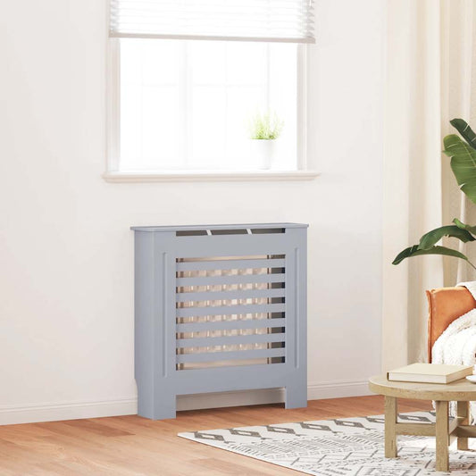 325565 vidaXL MDF Radiator Cover Grey 78 cm