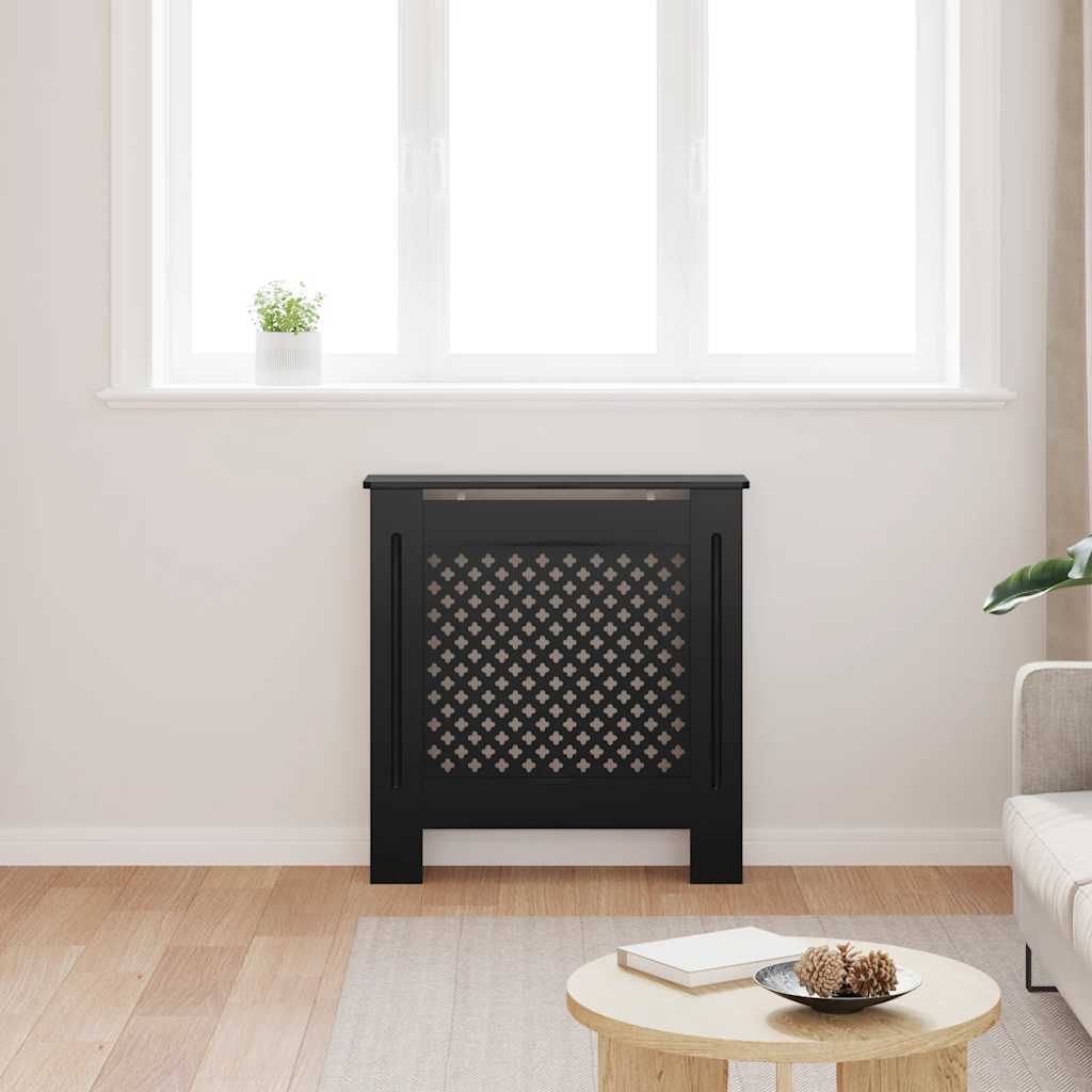 MDF Radiator Cover Black 78 cm