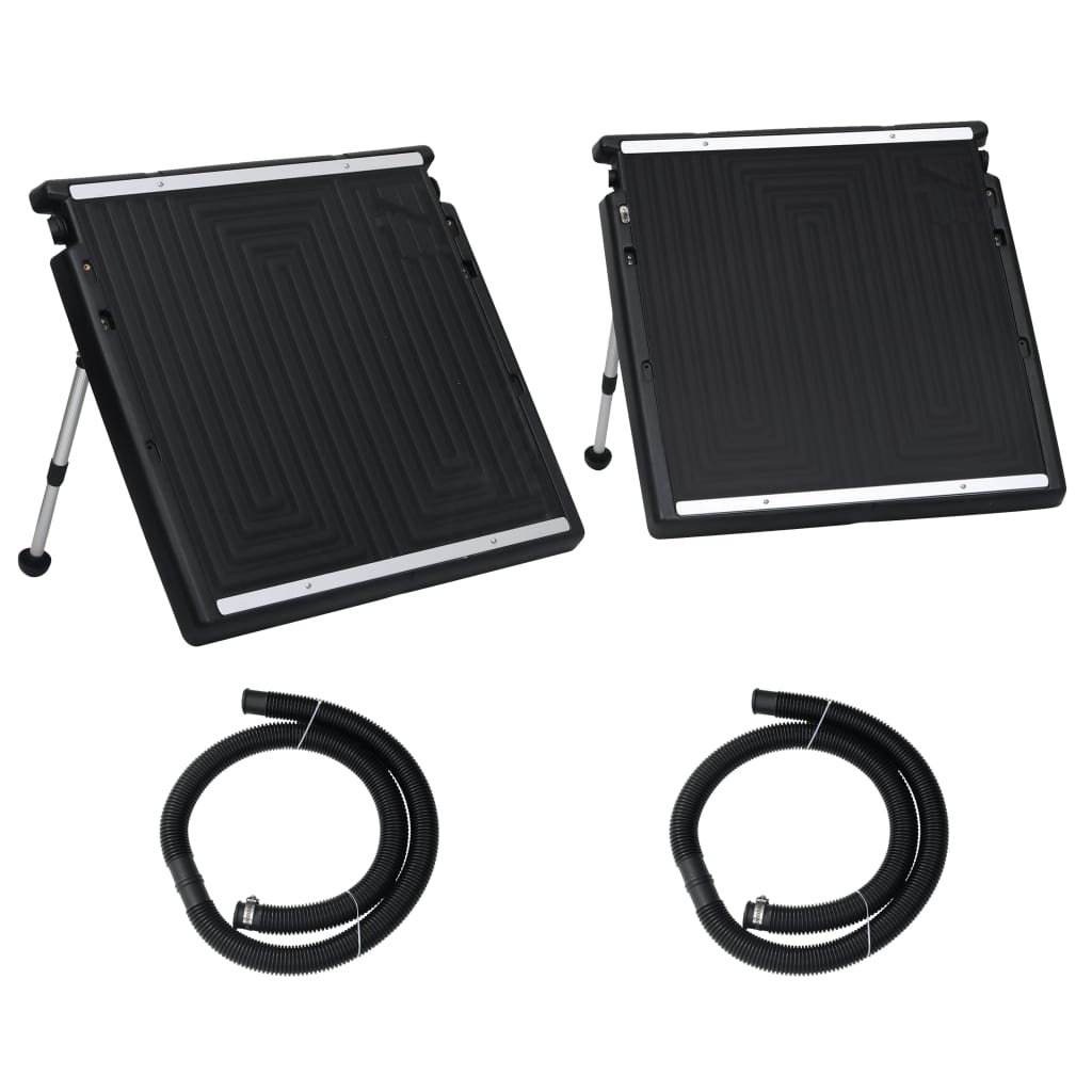 Solar Pool Heater | Set of 2 | Black | PE, aluminium | Standard