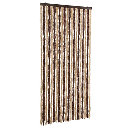 315121 vidaXL Insect Curtain Beige and Light Brown 90x200 cm Chenille