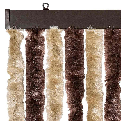 315121 vidaXL Insect Curtain Beige and Light Brown 90x200 cm Chenille