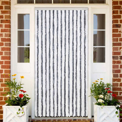 Insect Curtain Grey and White 118x220 cm Chenille