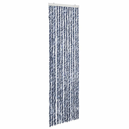 Insect Curtain Blue and White 56x200 cm Chenille