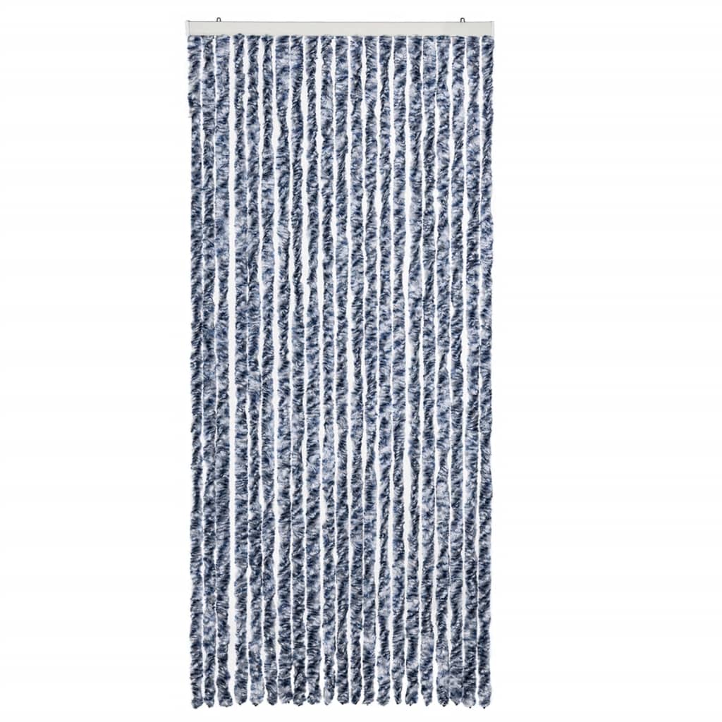 Insect Curtain Blue and White 90x200 cm Chenille