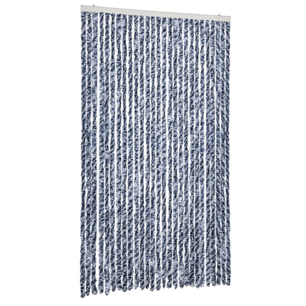 Insect Curtain Blue and White 118x220 cm Chenille