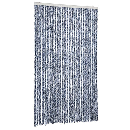 Insect Curtain Blue and White 118x220 cm Chenille