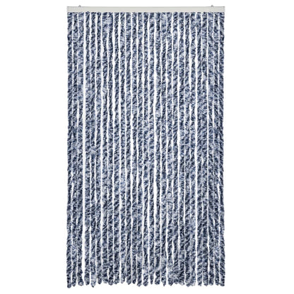 Insect Curtain Blue and White 118x220 cm Chenille