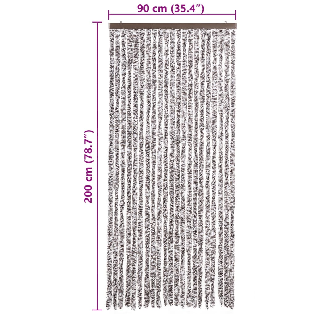 Insect Curtain Brown and Beige 90x200 cm Chenille
