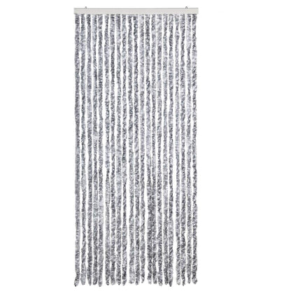 315133 vidaXL Insect Curtain White and Grey 90x200 cm Chenille
