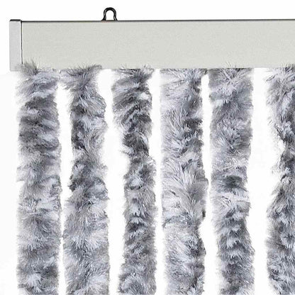 315133 vidaXL Insect Curtain White and Grey 90x200 cm Chenille
