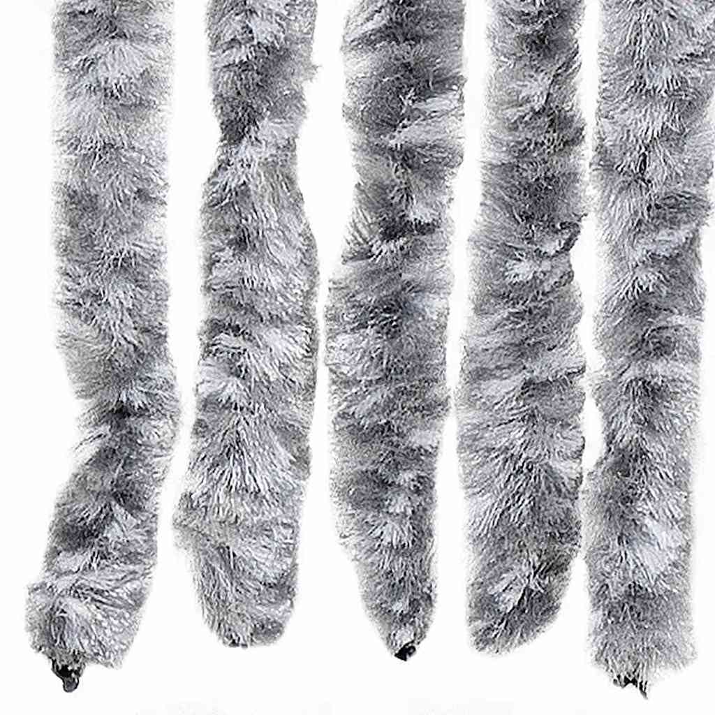 315133 vidaXL Insect Curtain White and Grey 90x200 cm Chenille