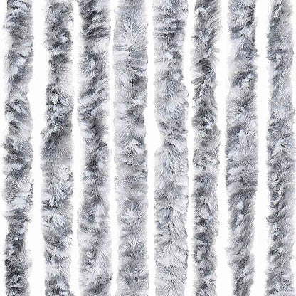 315133 vidaXL Insect Curtain White and Grey 90x200 cm Chenille