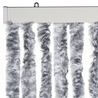 Insect Curtain White and Grey 118x220 cm Chenille