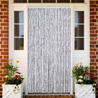 Insect Curtain White and Grey 118x220 cm Chenille
