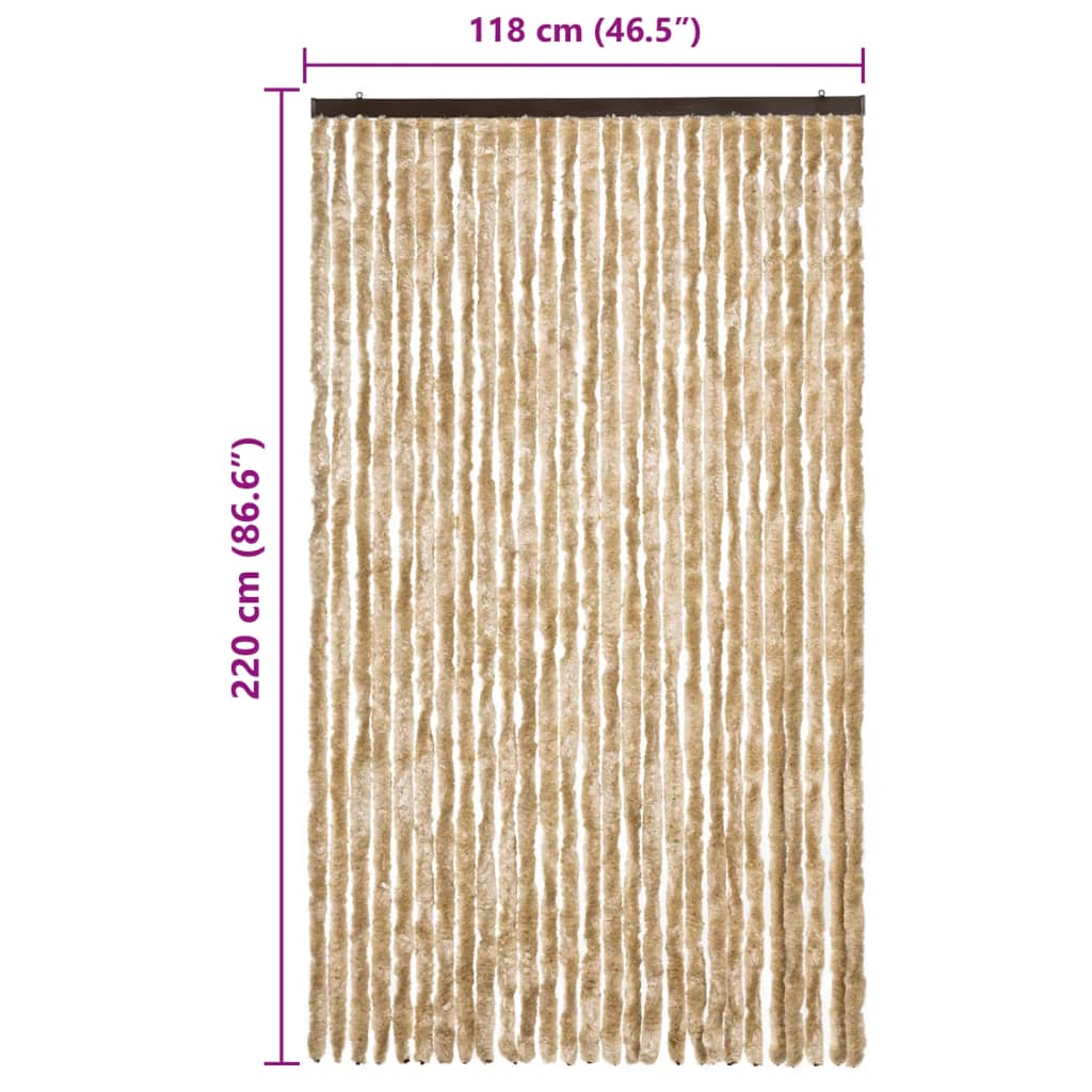 Insect Curtain Beige 118x220 cm Chenille