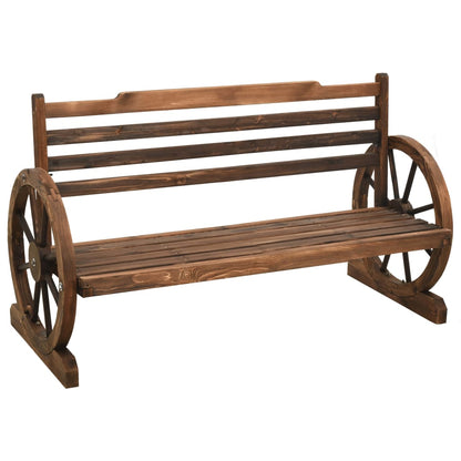 Bench | Brown | Solid Firwood | Medium | Fun Inlays | Garden Bench