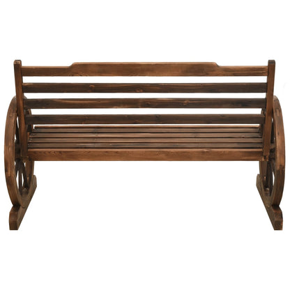 Bench | Brown | Solid Firwood | Medium | Fun Inlays | Garden Bench