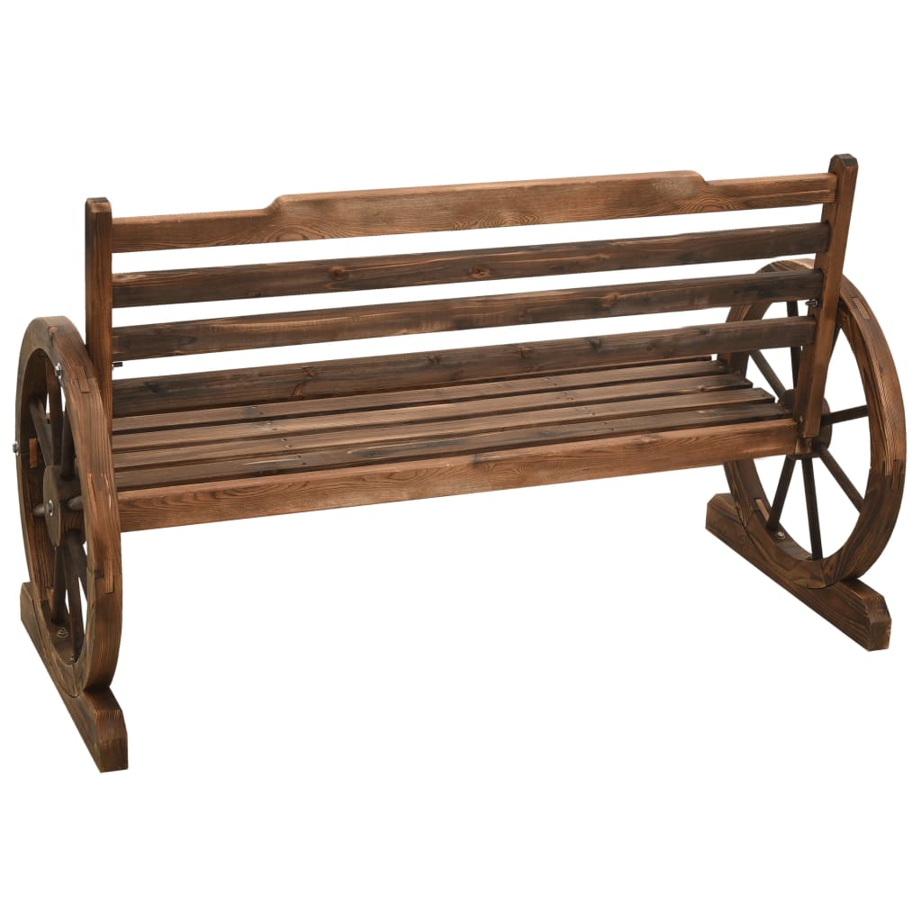 Bench | Brown | Solid Firwood | Medium | Fun Inlays | Garden Bench