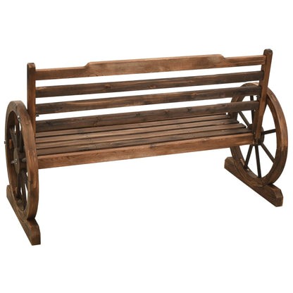 Bench | Brown | Solid Firwood | Medium | Fun Inlays | Garden Bench