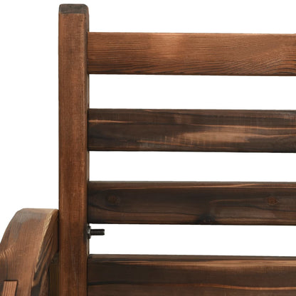 Bench | Brown | Solid Firwood | Medium | Fun Inlays | Garden Bench