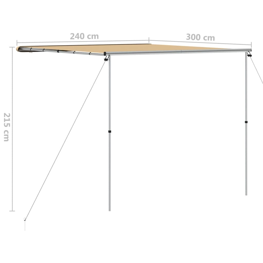 Camper & Caravan Awning 2.4x3x2.15 m Beige
