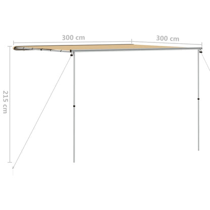 Camper & Caravan Awning 3x3x2.15 m Beige
