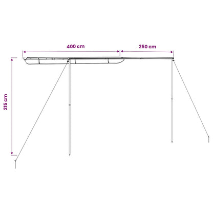 Camper & Caravan Awning 4x2.5x2.15 m Beige
