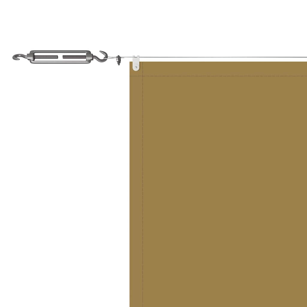 Vertical Awning Beige 140x1200 cm Oxford Fabric