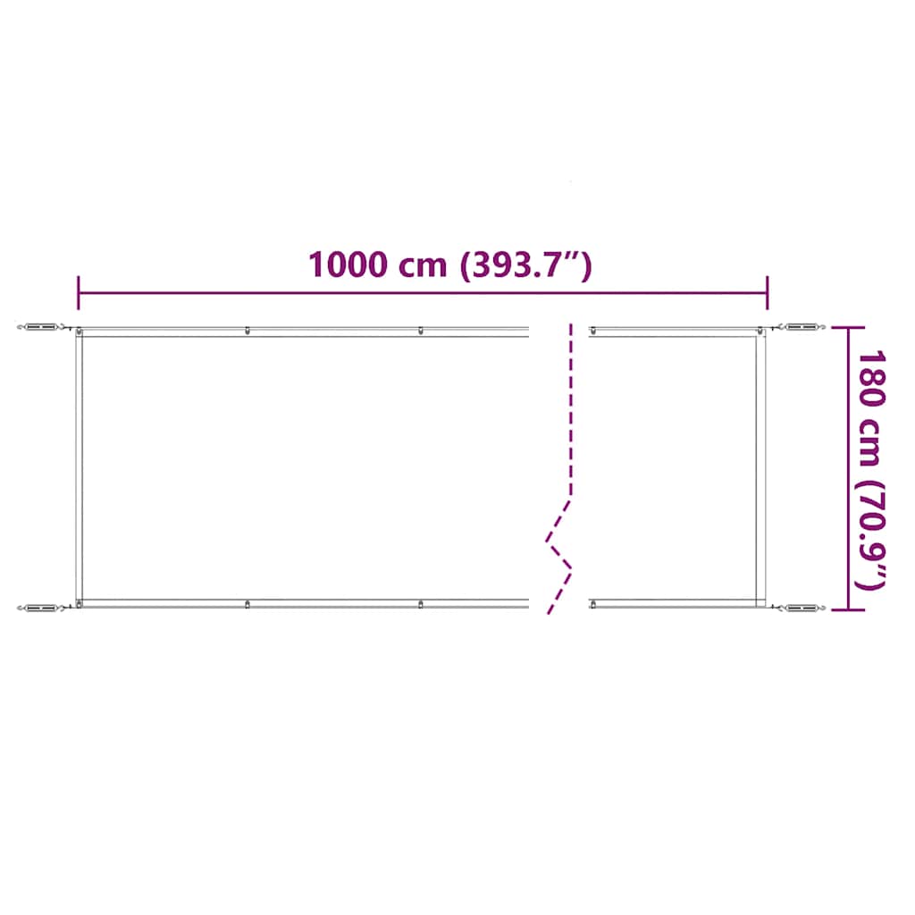 Vertical Awning Terracotta 180x1000 cm Oxford Fabric