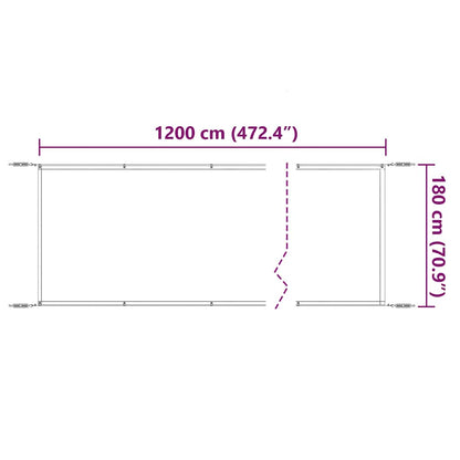 Vertical Awning Blue 180x1200 cm Oxford Fabric