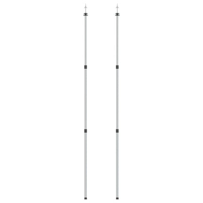 Telescopic Tarp Poles with Length of 102-260 cm 2 pcs Aluminum