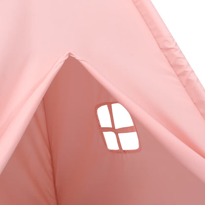 Children Teepee Tent with Bag Peach Skin Pink 120x120x150 cm