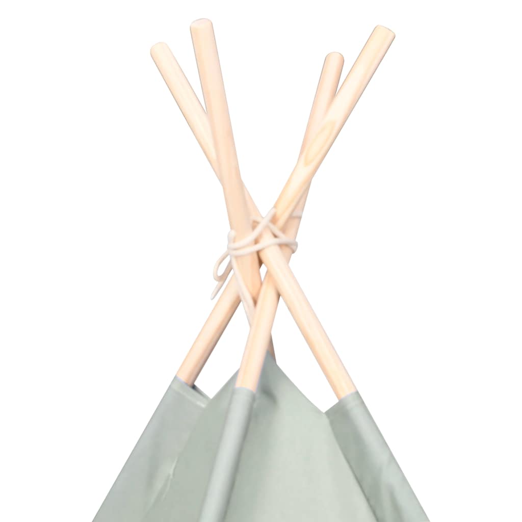 Children Tent Grey and White 120 x 120 x 150 cm Solid pine wood