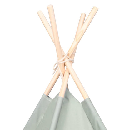 Children Tent Grey and White 120 x 120 x 150 cm Solid pine wood