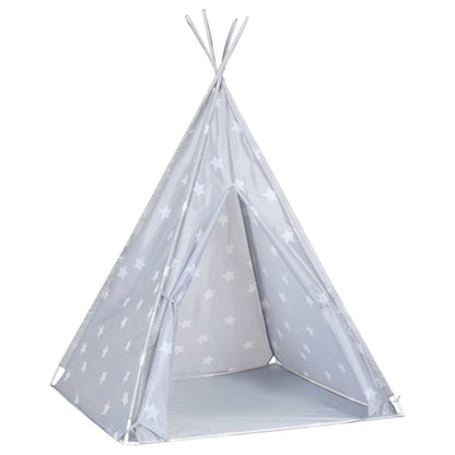 Children Teepee Tent with Bag Polyester Grey 115x115x160 cm
