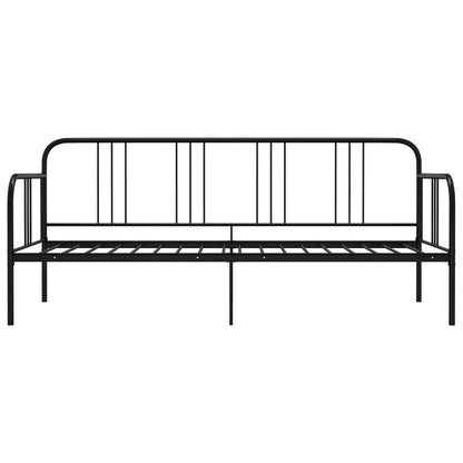 Sofa Bed Frame without Mattress Black Metal 90x200 cm