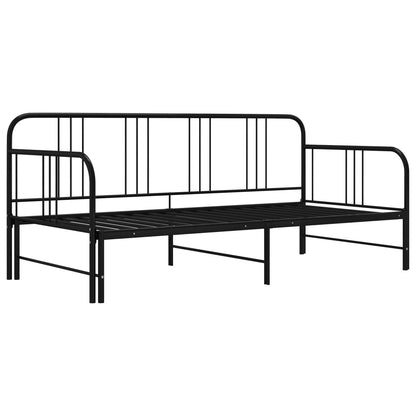 Sofa Bed Frame | Black | Powder-coated metal | 200 x 90 cm mattress size