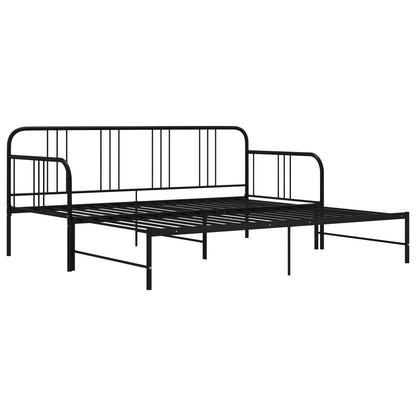 Sofa Bed Frame | Black | Powder-coated metal | 200 x 90 cm mattress size